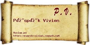 Püspök Vivien névjegykártya