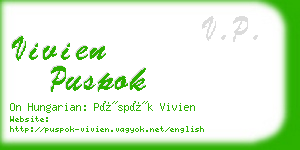 vivien puspok business card